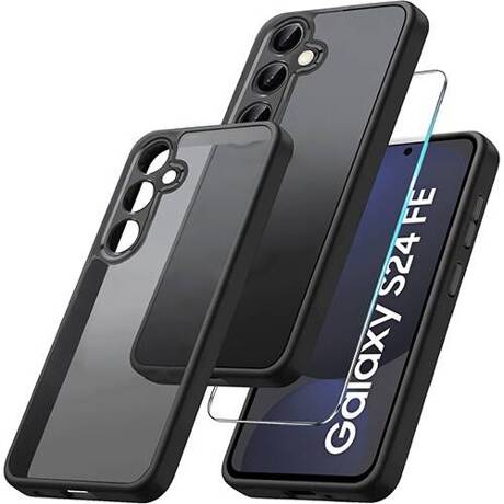 Etui do Samsung Galaxy S24 FE WZMACNIANE MATOWE CASE 360° + SZKŁO