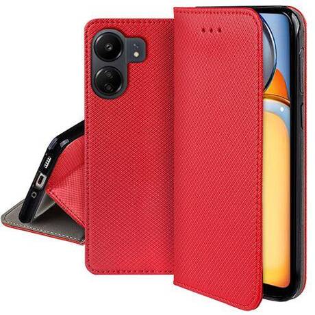 Etui do Xiaomi Redmi 13C 4G / POCO C65 SMART MAGNET CASE + SZKŁO HARTOWANE SZYBKA