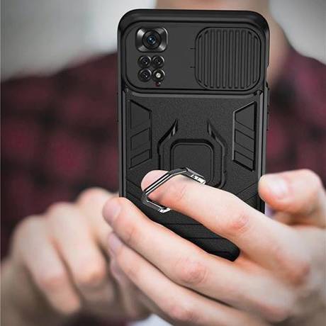 Etui do Xiaomi Redmi Note 11 Pro / 5G CAMSHIELD RING CASE PANCERNE + SZKŁO HARTOWANE