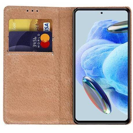 Etui do Xiaomi Redmi Note 12 4G SKÓRZANE PORTFEL CASE + SZKŁO HARTOWANE