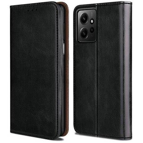 Etui do Xiaomi Redmi Note 12 4G SKÓRZANE PORTFEL CASE + SZKŁO HARTOWANE