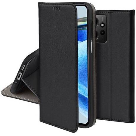 Etui do Xiaomi Redmi Note 12 4G skórzane magnetyczne z klapką + SZKŁO HARTOWANE