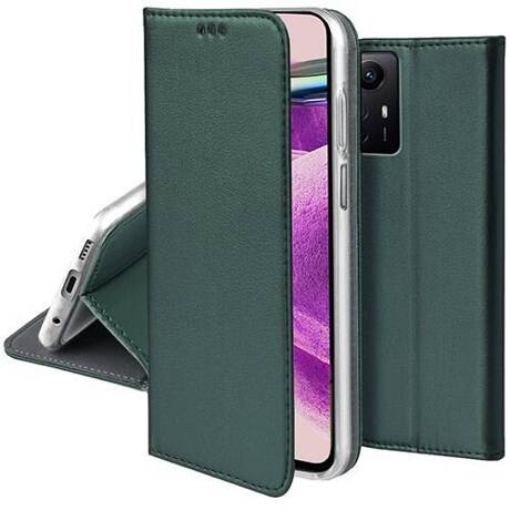 Etui do Xiaomi Redmi Note 12S skórzane magnetyczne z klapką + SZKŁO HARTOWANE