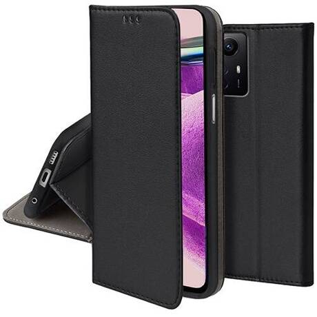 Etui do Xiaomi Redmi Note 12S skórzane magnetyczne z klapką + SZKŁO HARTOWANE