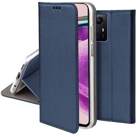 Etui do Xiaomi Redmi Note 12S skórzane magnetyczne z klapką + SZKŁO HARTOWANE