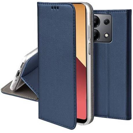 Etui do Xiaomi Redmi Note 13 Pro 4G skórzane magnetyczne z klapką + SZKŁO HARTOWANE