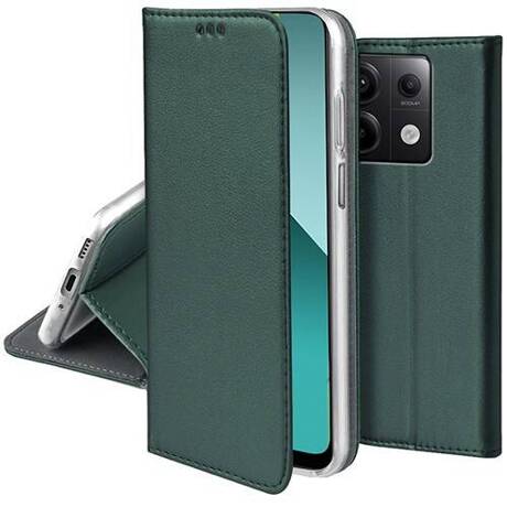 Etui do Xiaomi Redmi Note 13 Pro 5G skórzane magnetyczne z klapką + SZKŁO HARTOWANE