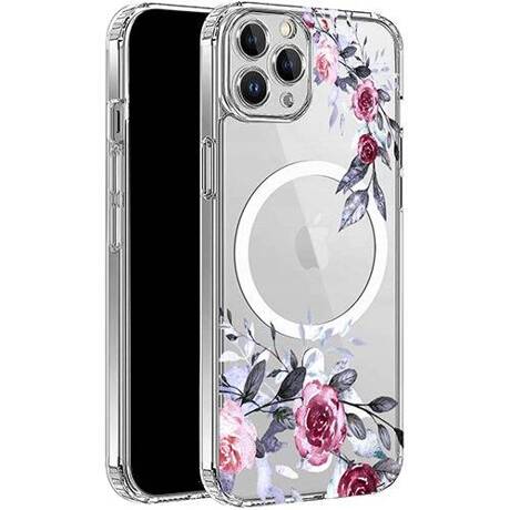 Etui do iPhone 11 Pro MAGSAFE FLOWER wzory + SZKŁO