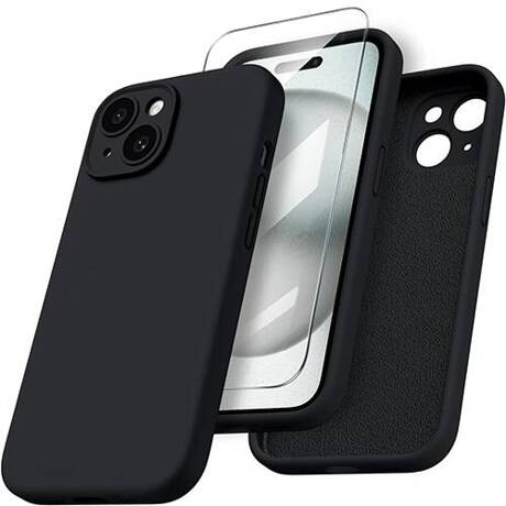 Etui do iPhone 15 Plus SILICONE CASE + SZKŁO