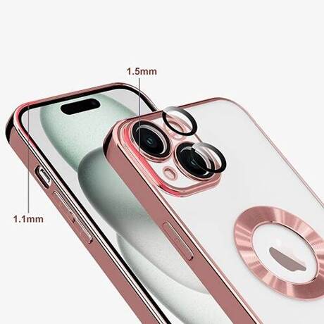 Etui do iPhone 15 Plus Silicone Clear ochrona aparatu  + SZKŁO HARTOWANE