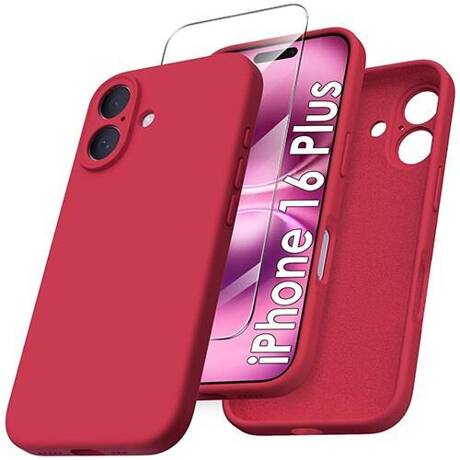 Etui do iPhone 16 Plus SILICONE CASE + SZKŁO