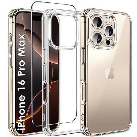 Etui do iPhone 16 Pro Max WZMACNIANE 360° CASE + SZKŁO HARTOWANE