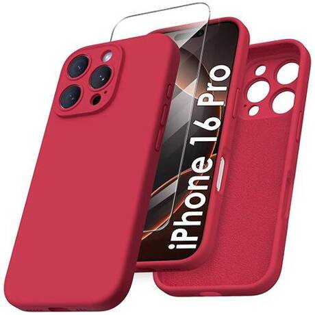 Etui do iPhone 16 Pro SILICONE CASE + SZKŁO