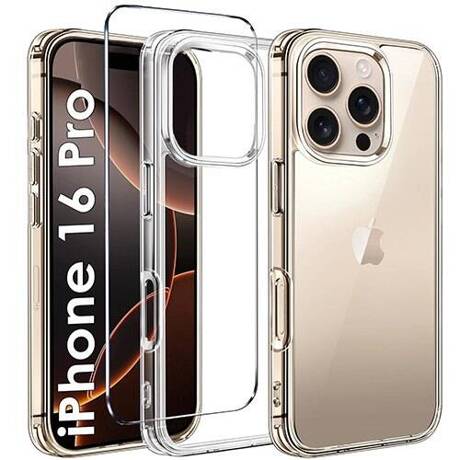 Etui do iPhone 16 Pro WZMACNIANE 360° CASE + SZKŁO HARTOWANE