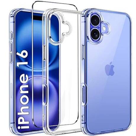 Etui do iPhone 16 WZMACNIANE 360° CASE + SZKŁO HARTOWANE