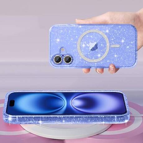 Etui do iPhone 16 do Magsafe Clear Shine  + SZKŁO HARTOWANE 5D