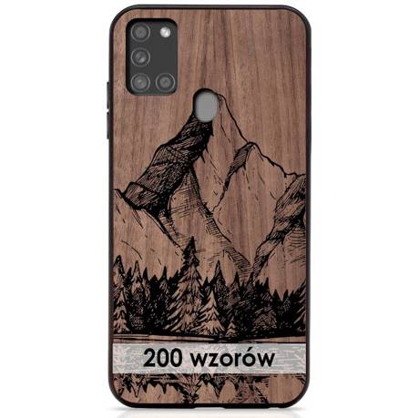Etui drewniane do Samsung Galaxy A21s CASE + szkło