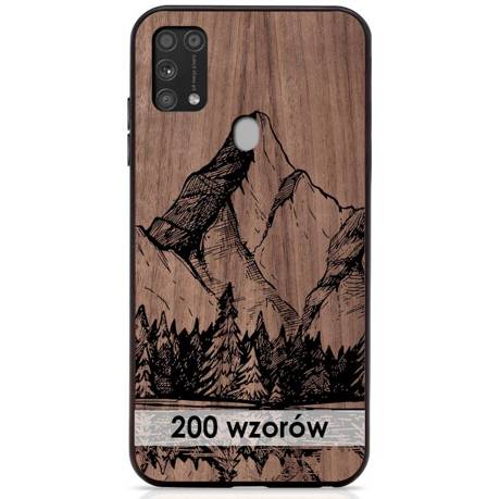 Etui drewniane do Samsung Galaxy M31 CASE + szkło