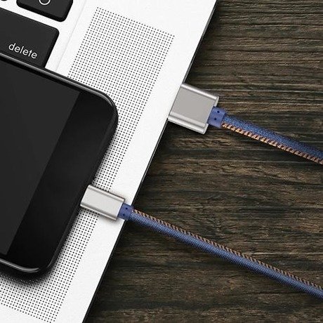 Kabel wzmacniany USB-C QC 3.0 QUICK CHARGE 3,1A 1M