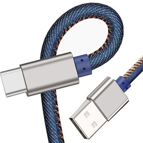 Kabel wzmacniany USB-C QC 3.0 QUICK CHARGE 3,1A 1M