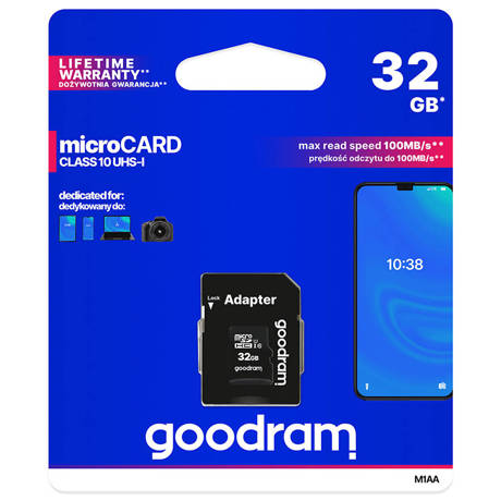 Karta pamięci microSD 32GB GOODRAM SDHC + adapter