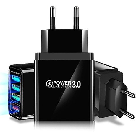 Ładowarka Sieciowa USB Quick Charge 3.0  4x USB + KABEL