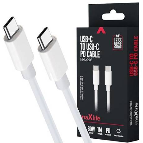 Maxlife KABEL USB-C TYPE-C PD 60W QUICK CHARGE 3A 1M