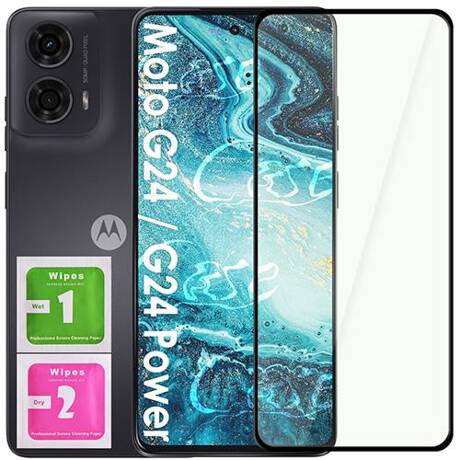 SZKŁO HARTOWANE 5D do Motorola Moto G04 / G24 / G24 Power szybka na cały ekran 