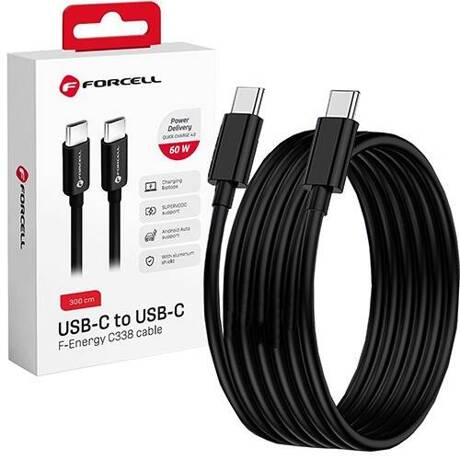 USB-C KABEL SZYBKIE ŁADOWANIE TYP-C WZMACNIANY FAST CHARGING QC 3A 3M METRY