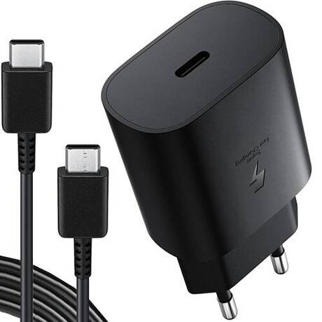 ZESTAW SZYBKA ŁADOWARKA SIECIOWA PD USB-C 3A 25W + KABEL USB-C